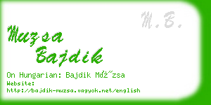 muzsa bajdik business card